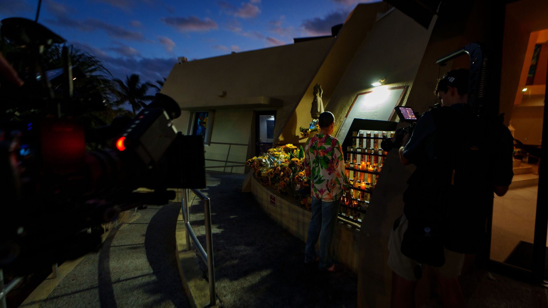 Community members gathered for outdoor cultural event